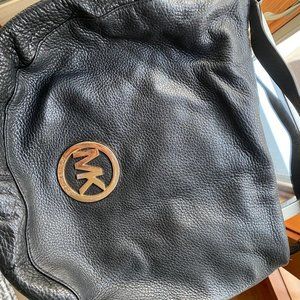 Michael Kors Black Leather Hobo Bag
